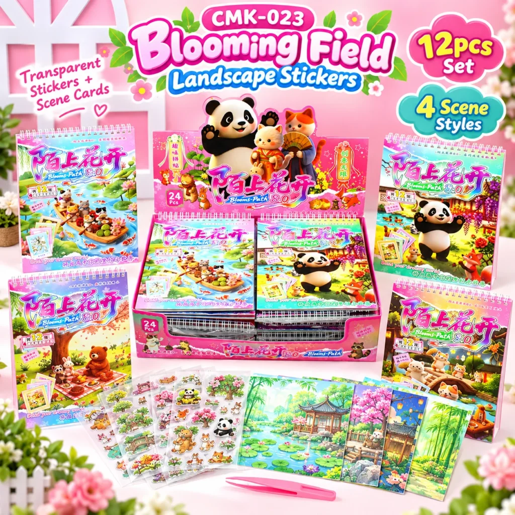 CMK-023 Blooming Field Landscape Stickers 12pcs