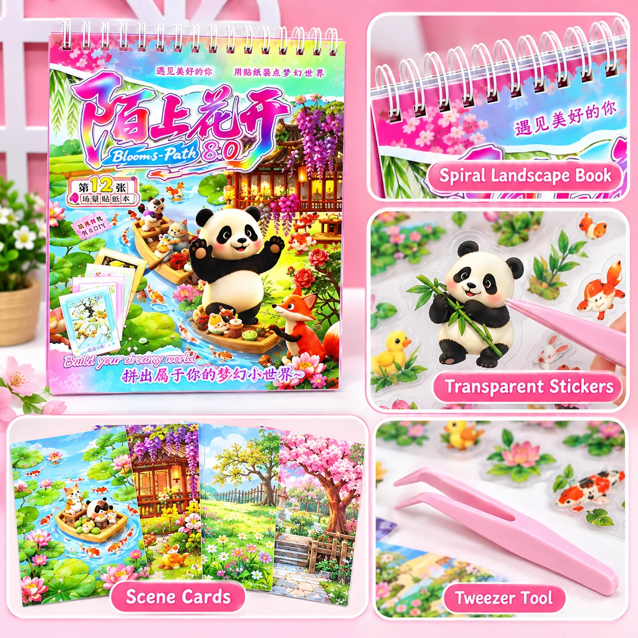 CMK-023 Blooming Field Stickers scènes 12pcs