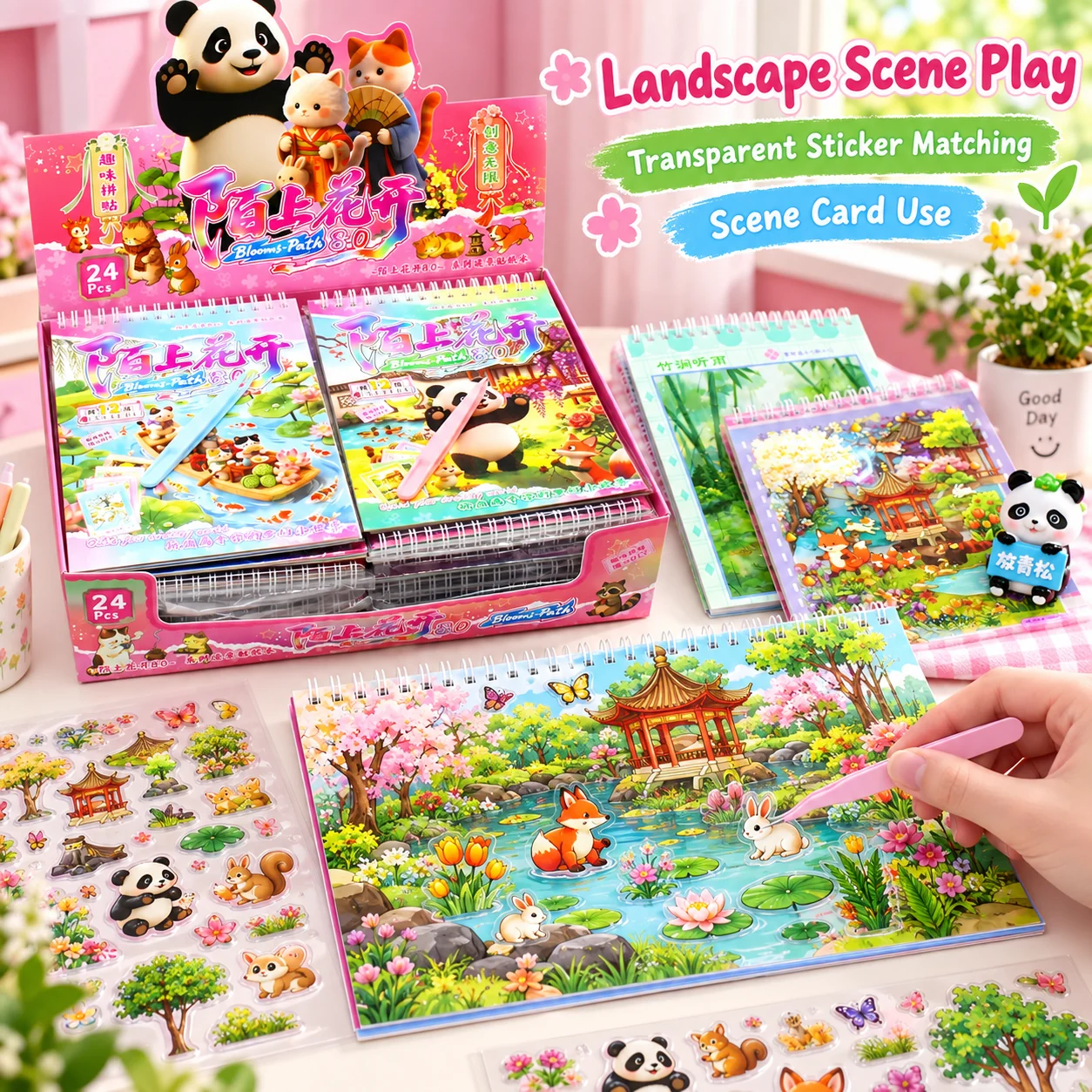 CMK-023 Blooming Field Stickers scènes 12pcs