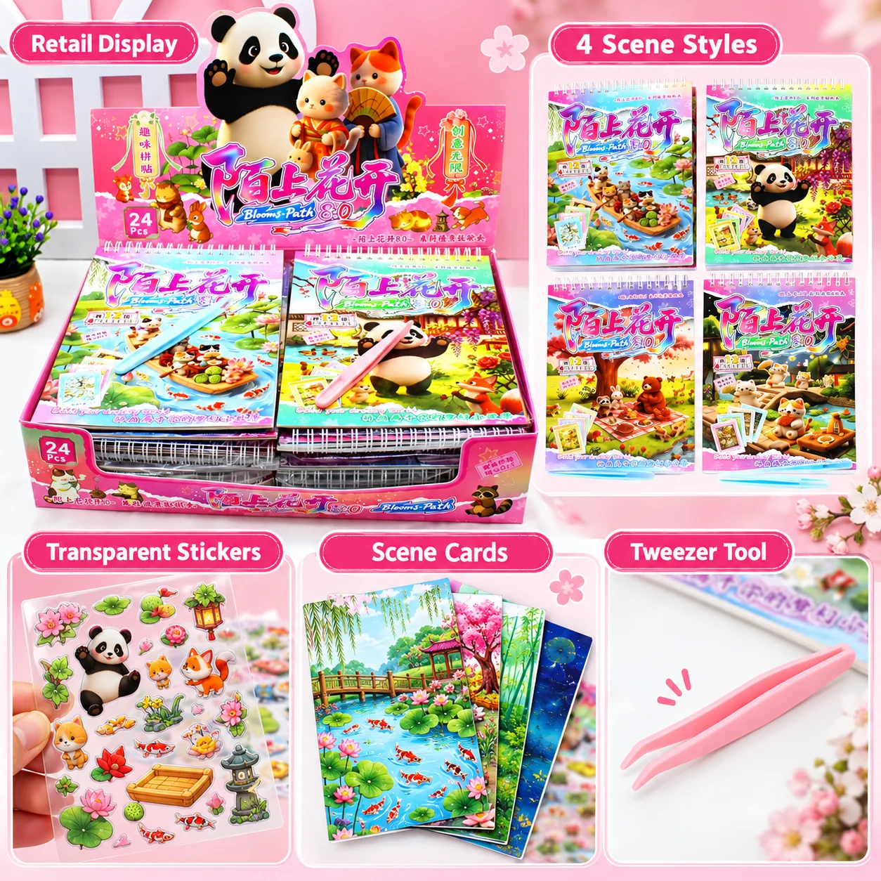 CMK-023 Blooming Field Stickers scènes 12pcs