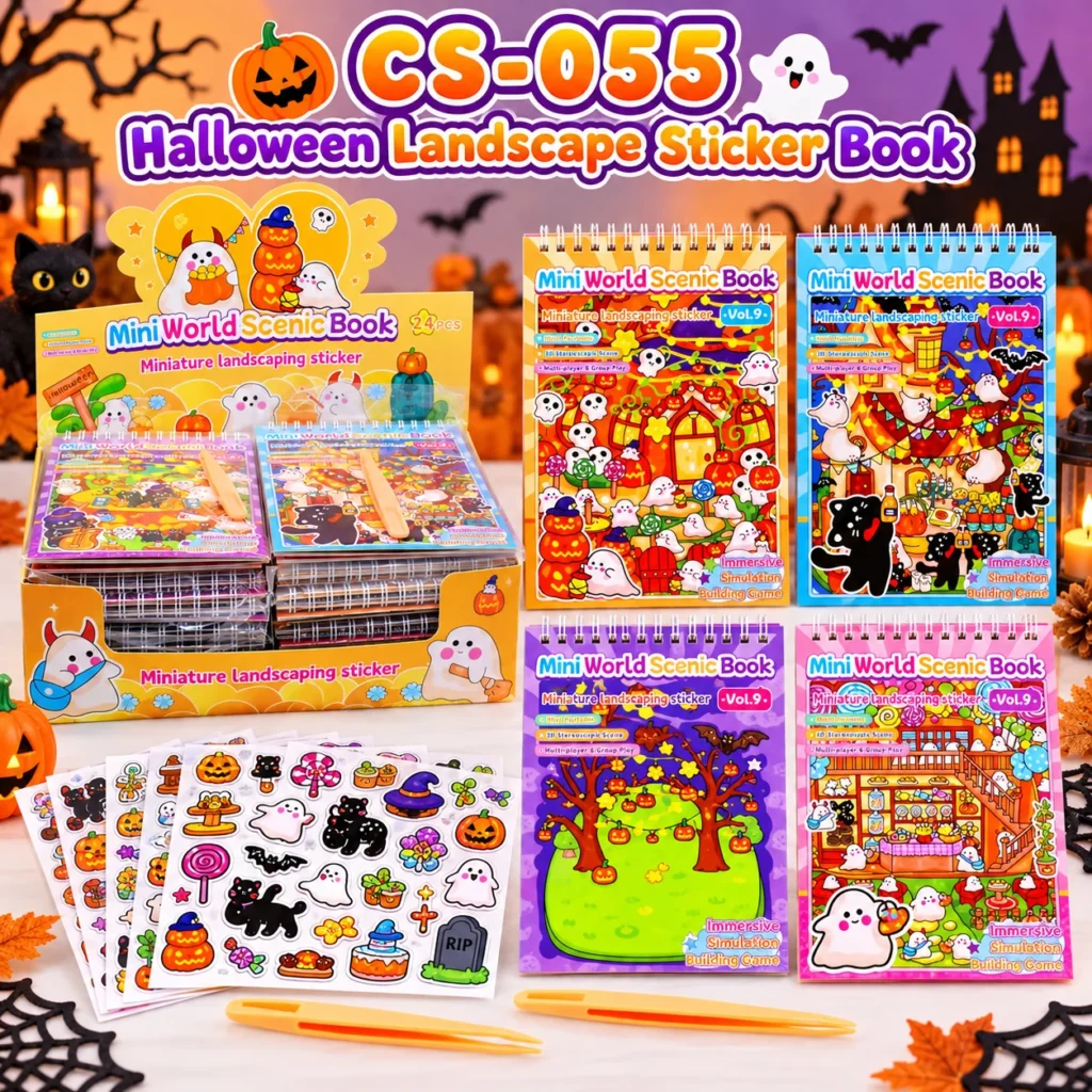 CS-055 English Version Halloween Landscape Sticker Book