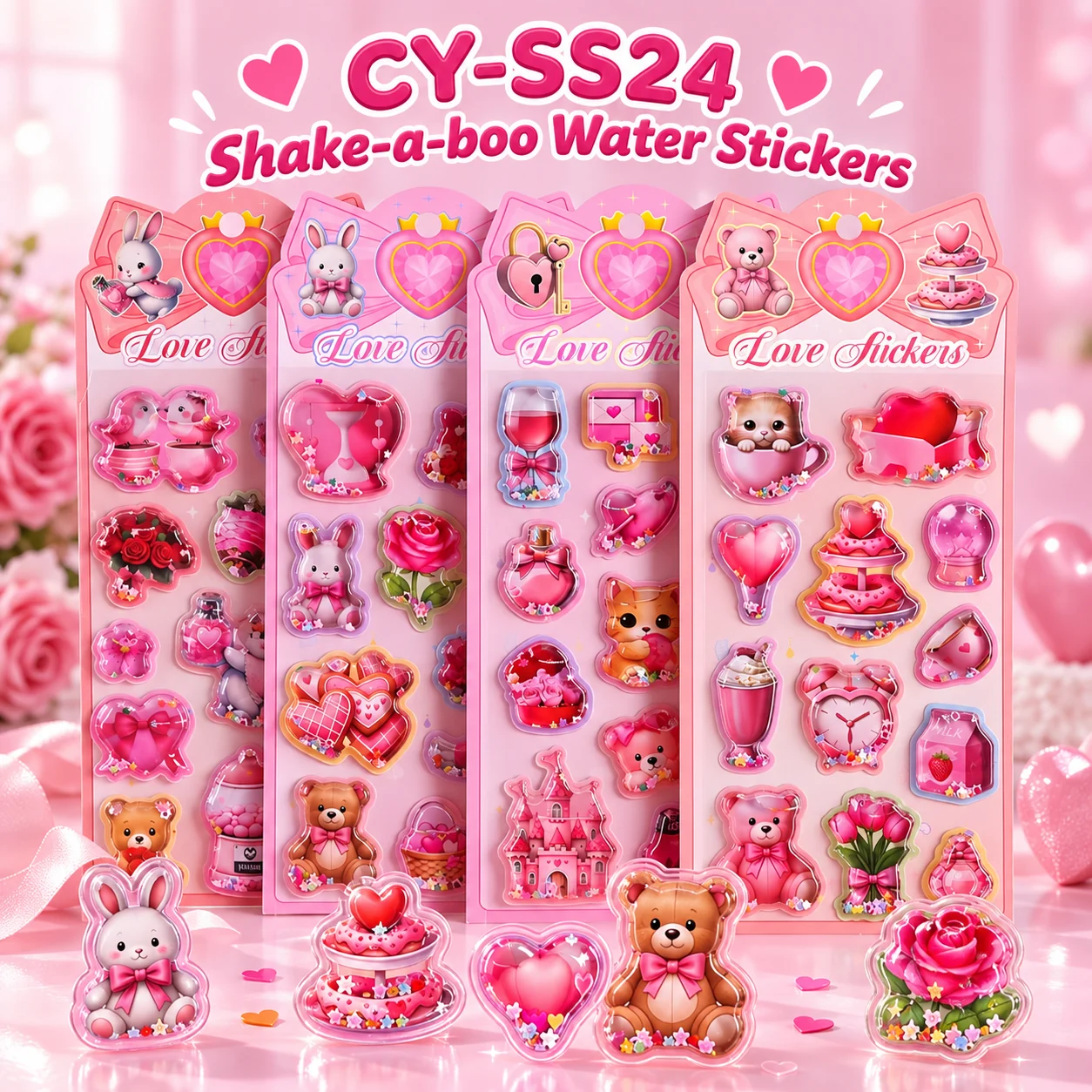CY-SS24 Shake-a-boo Water ملصقات