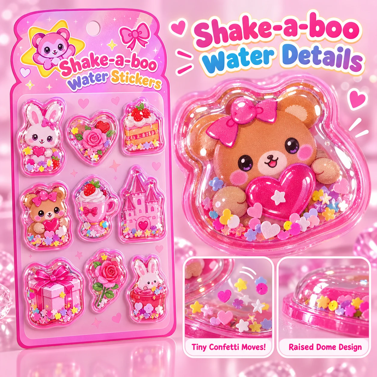 CY-SS24 Shake-a-boo Water ملصقات