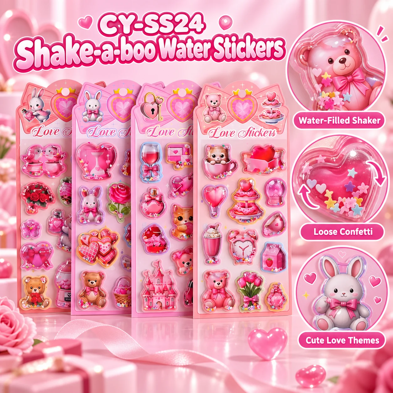 CY-SS24 Shake-a-boo Water ملصقات