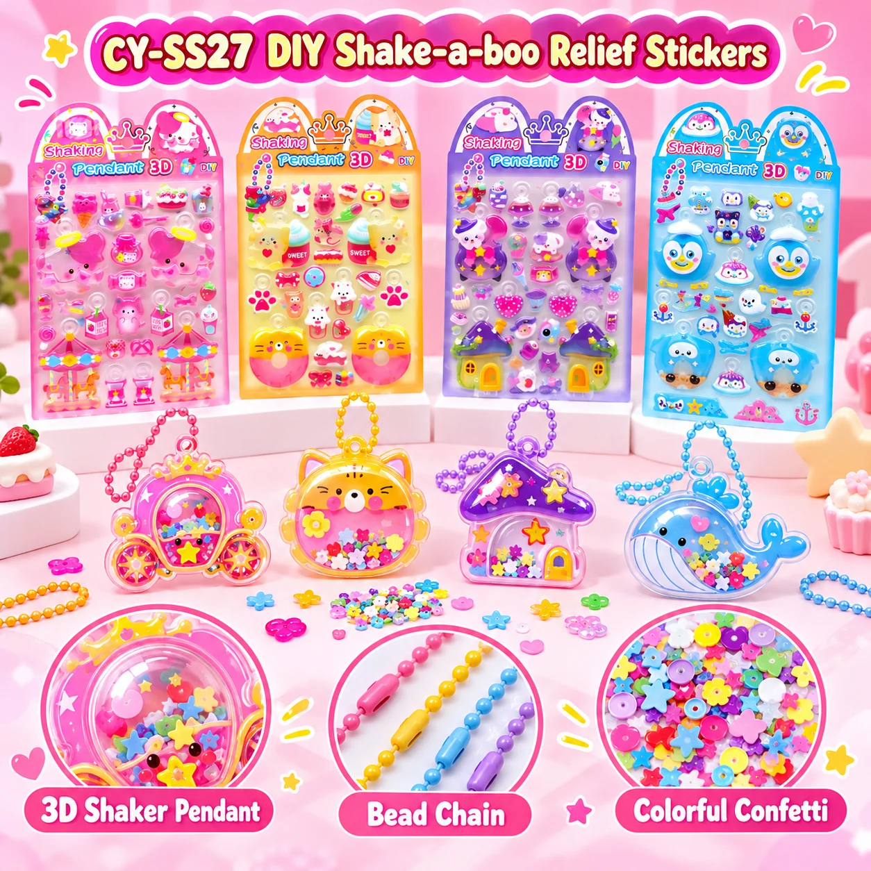 CY-SS27 DIY Shake-a-boo Relief Stickers