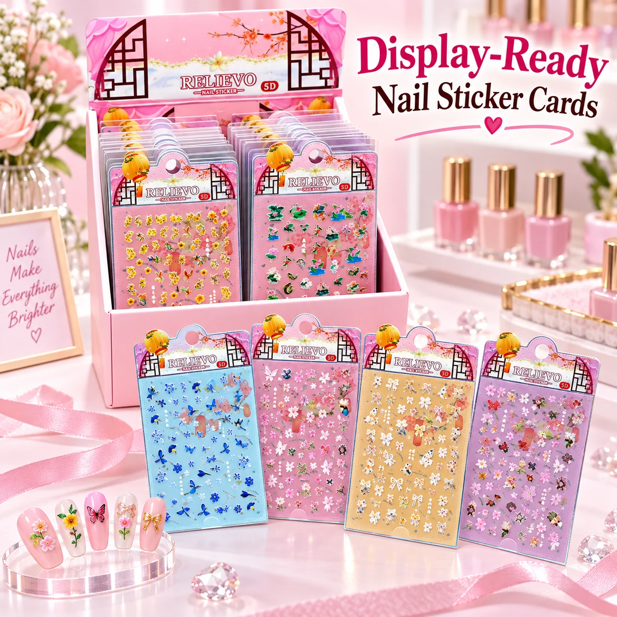 FDF88-012 Nail Stickers 16 Designs