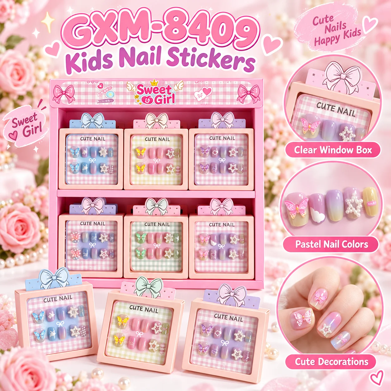 GXM-8409 Kids Nail Stickers
