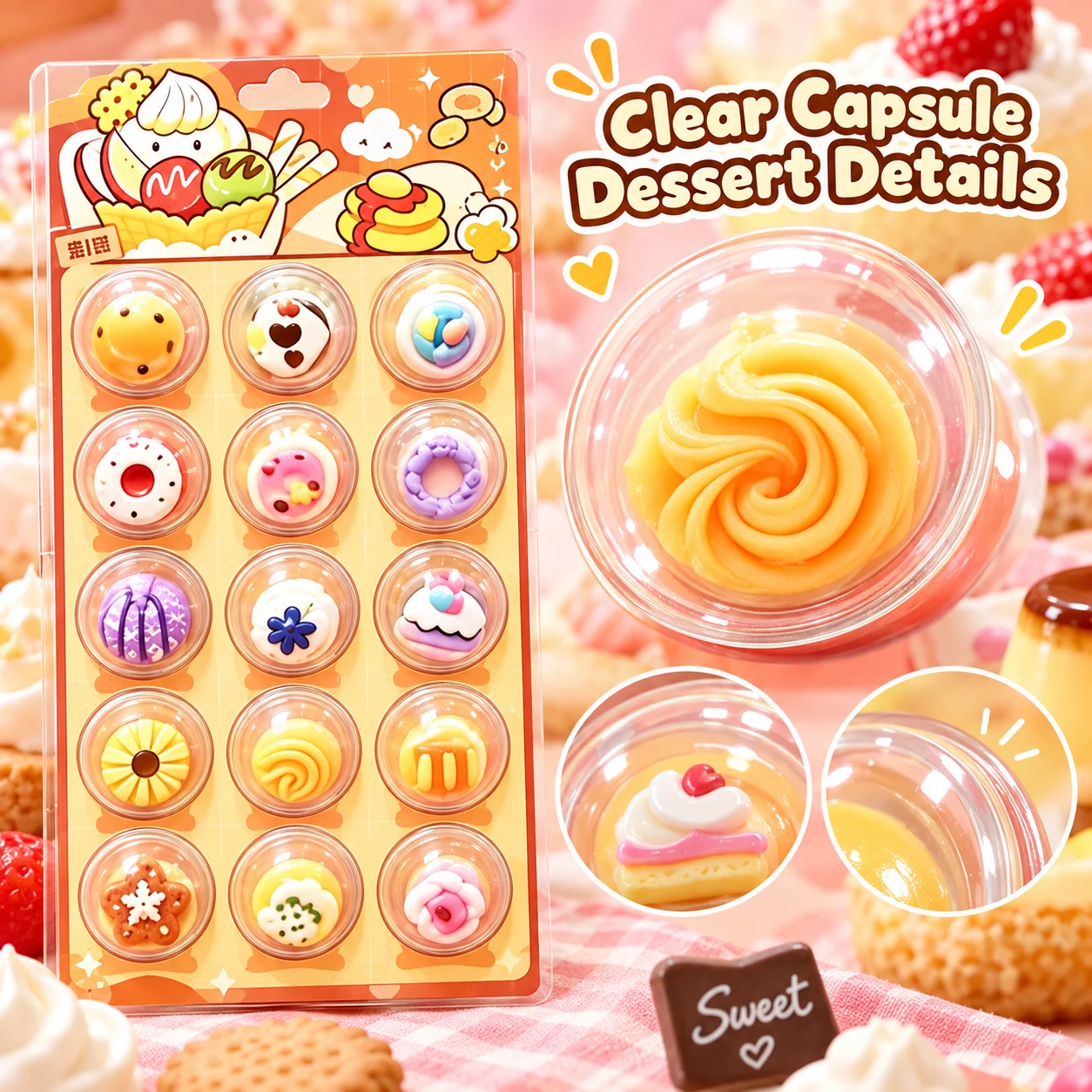 HS-8051 Dessert Shaker Capsule Stickers