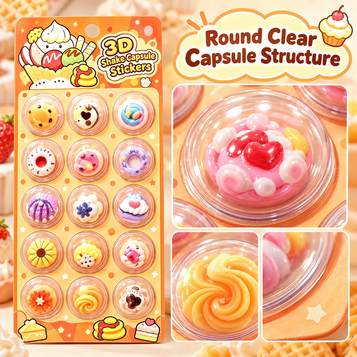 HS-8051 Dessert Shaker Capsule Stickers