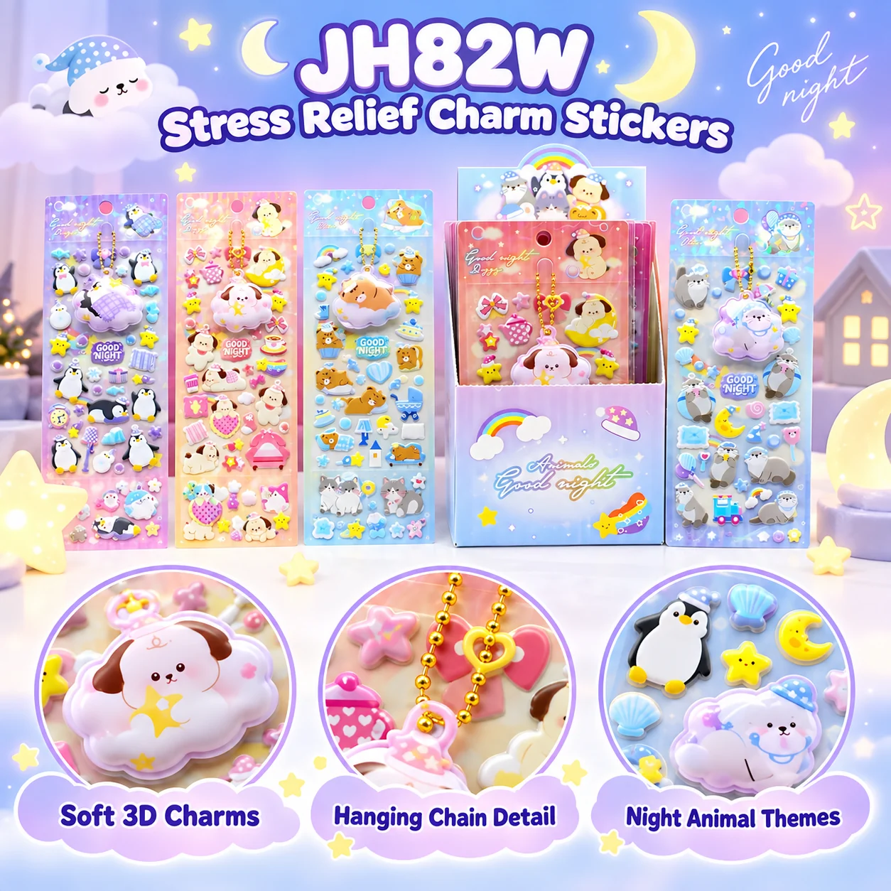JH82W Stress Relief Charm Stickers