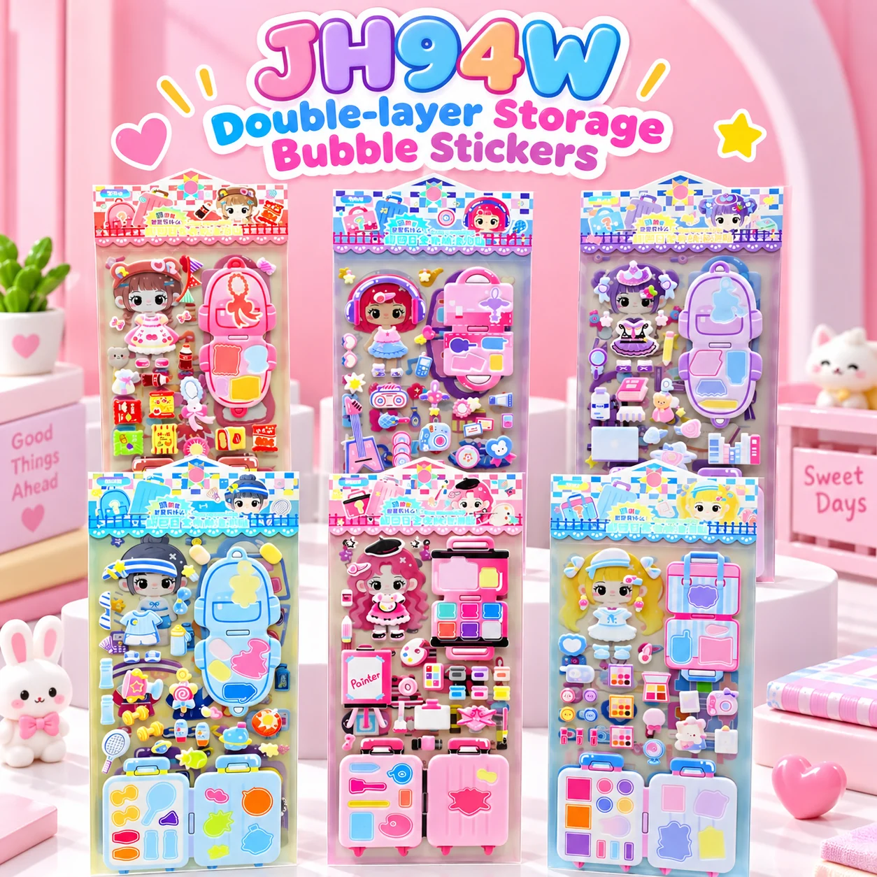 JH94W Double-layer Storage Bubble Stickers