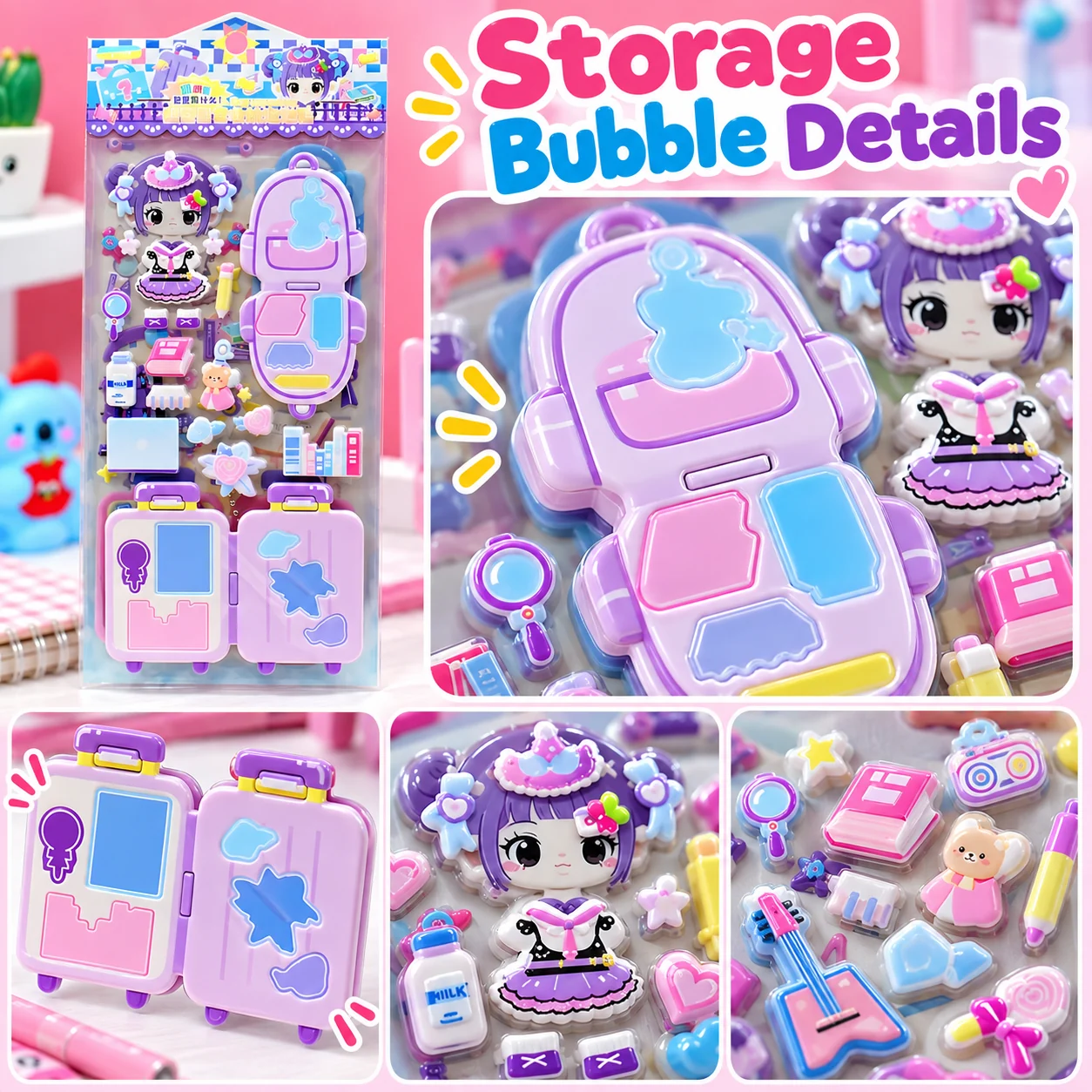 JH94W Double-layer Storage Bubble Stickers