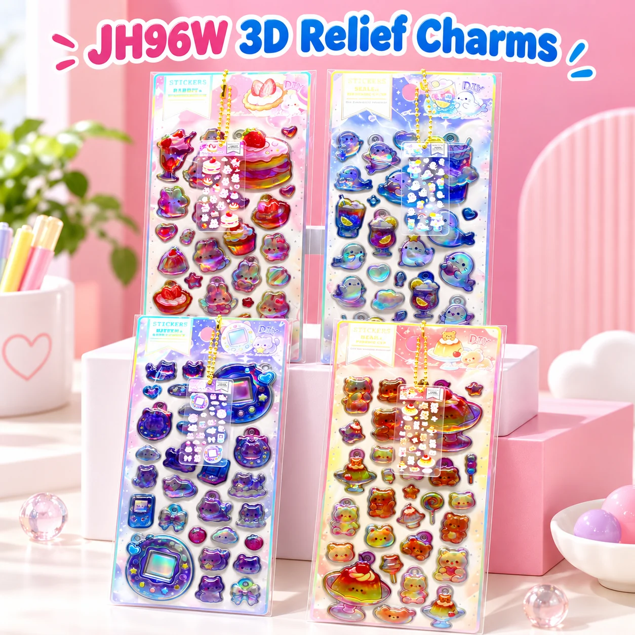 JH96W 3D Relief Charms