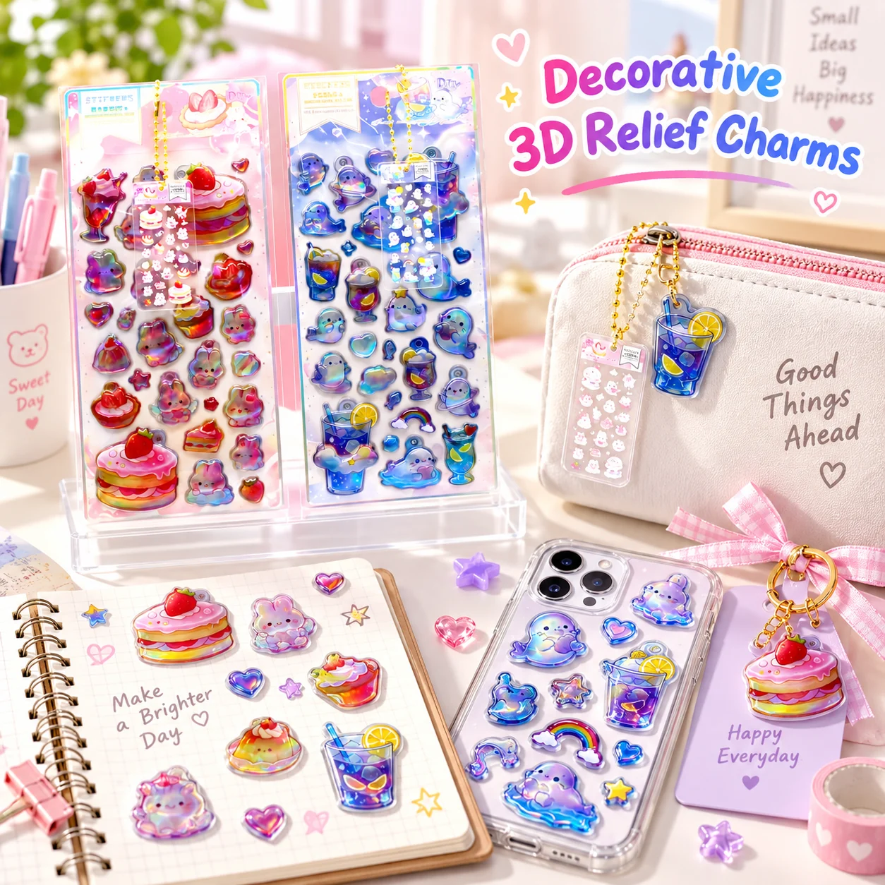 JH96W 3D Relief Charms