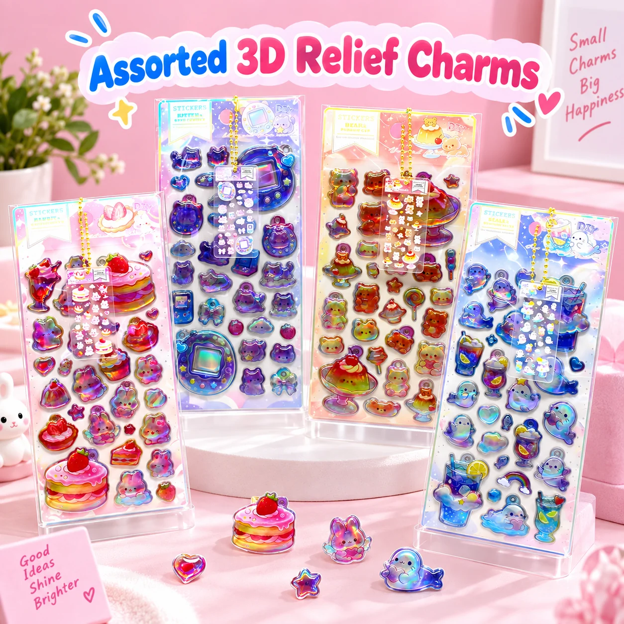 JH96W 3D Relief Charms