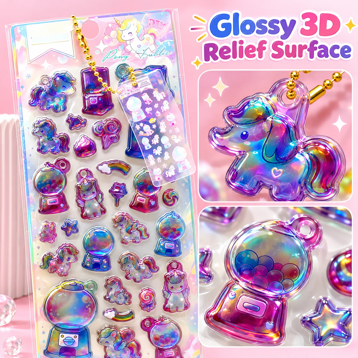 JH96W 3D Relief Charms