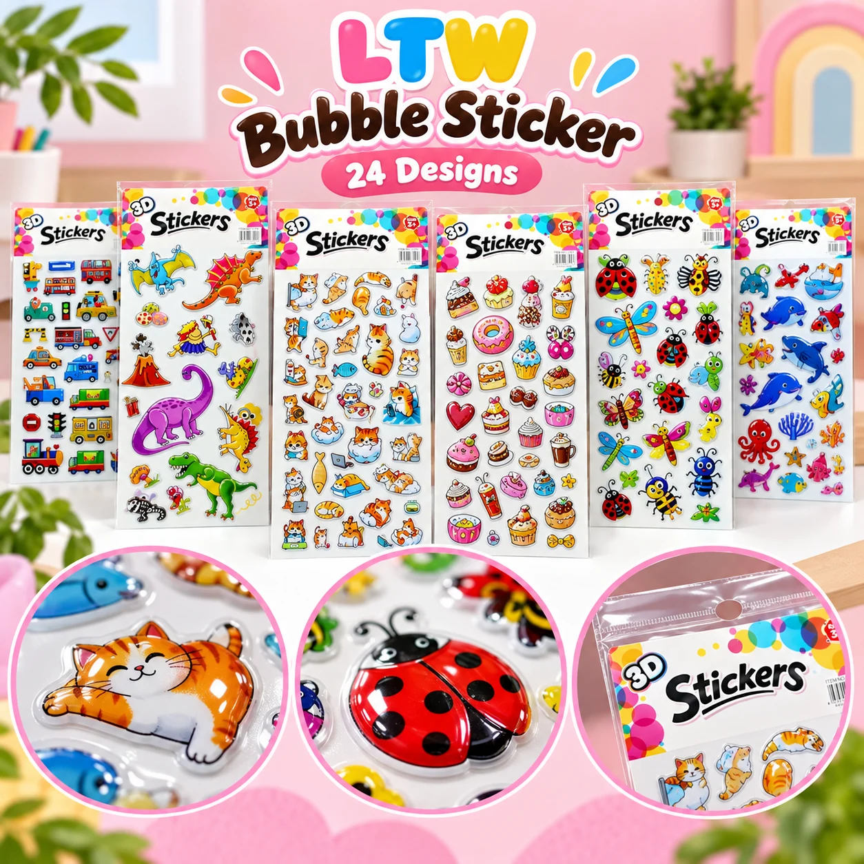 LTW Bubble Sticker (24 Designs)
