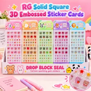 RG Solid Square 3D Embossed Sticker Cards - product image 01