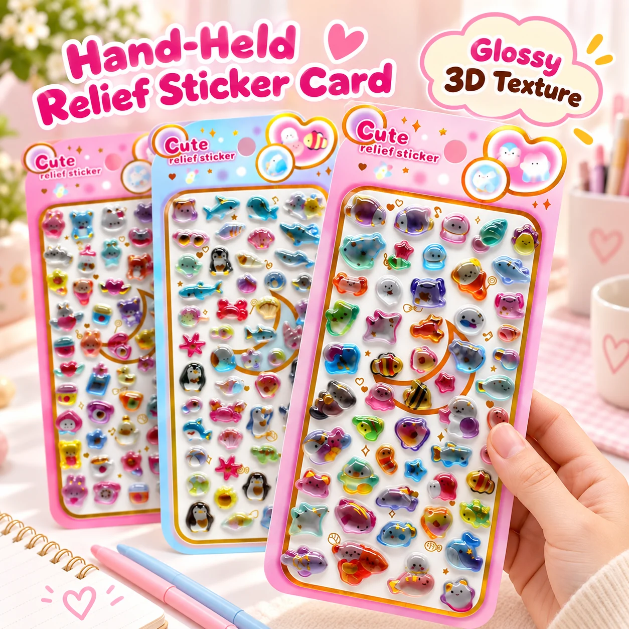SY-1159 3D Embossed Stickers
