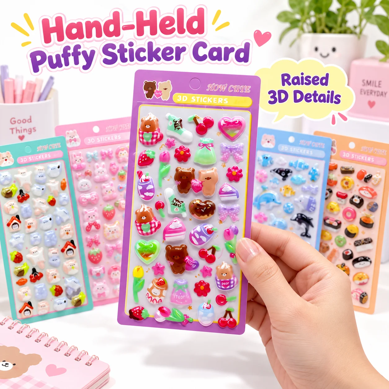 SZ-508 3D Embossed Stickers