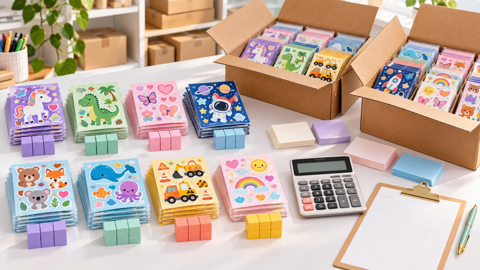 Wholesale sticker MOQ planning for mixed designs